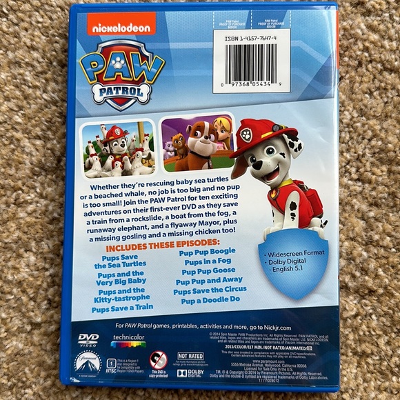 Nickelodeon Paw Patrol DVD - Picture 2 of 4